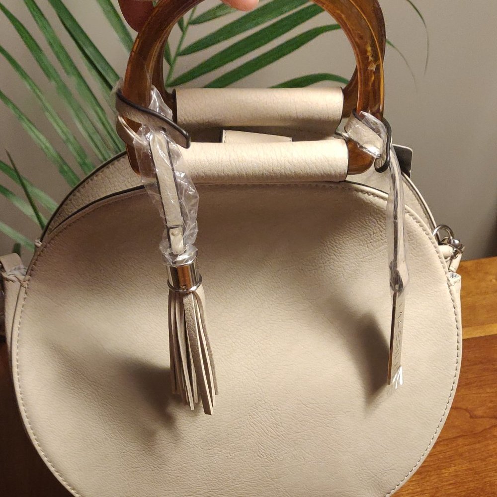 Calvin Klein cream pump + coordinating purse